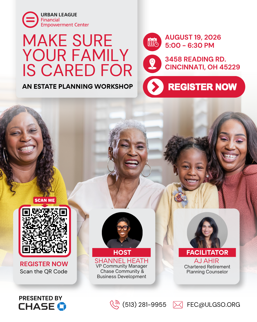 Click to register for the Chase Bank Estate Planning Workshop Website Graphic