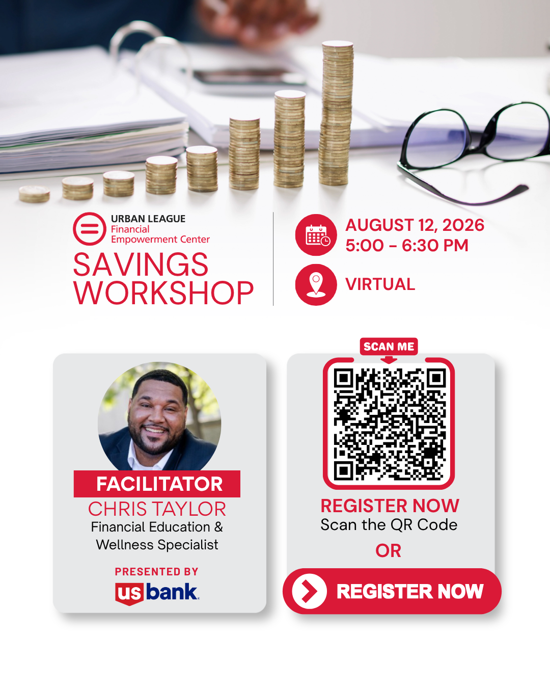 Click to register for the US Bank Savings Workshop