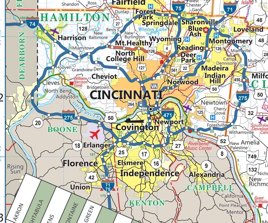 Hamilton County Map