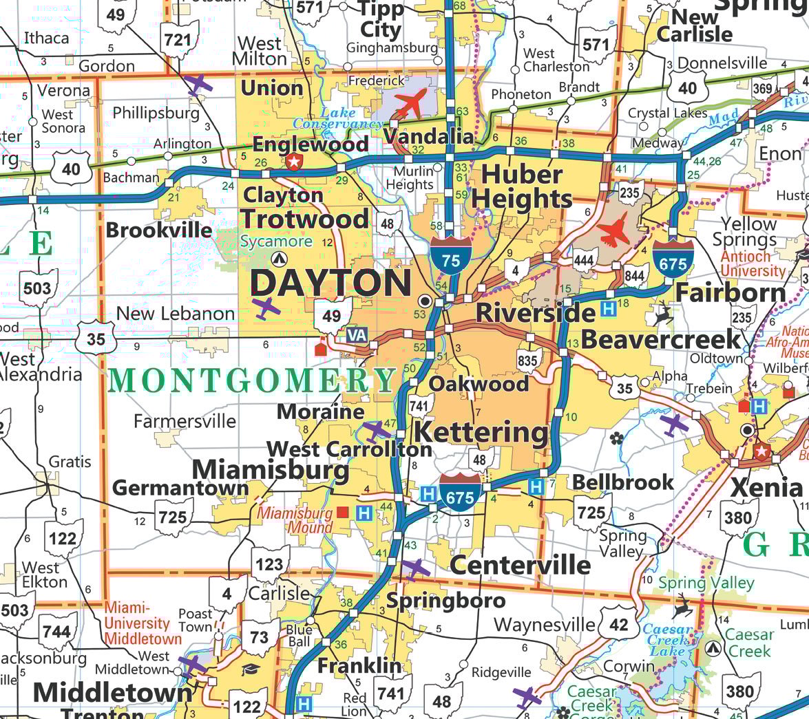 Montgomery County Ohio Map