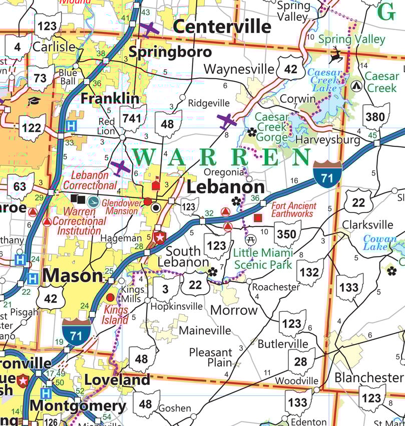 Warren County Ohio Map